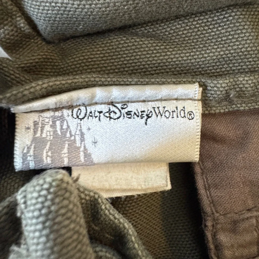 Vtg Walt Disney World Pirates Caribbean Canvas Messenger Bag Green Crossbody